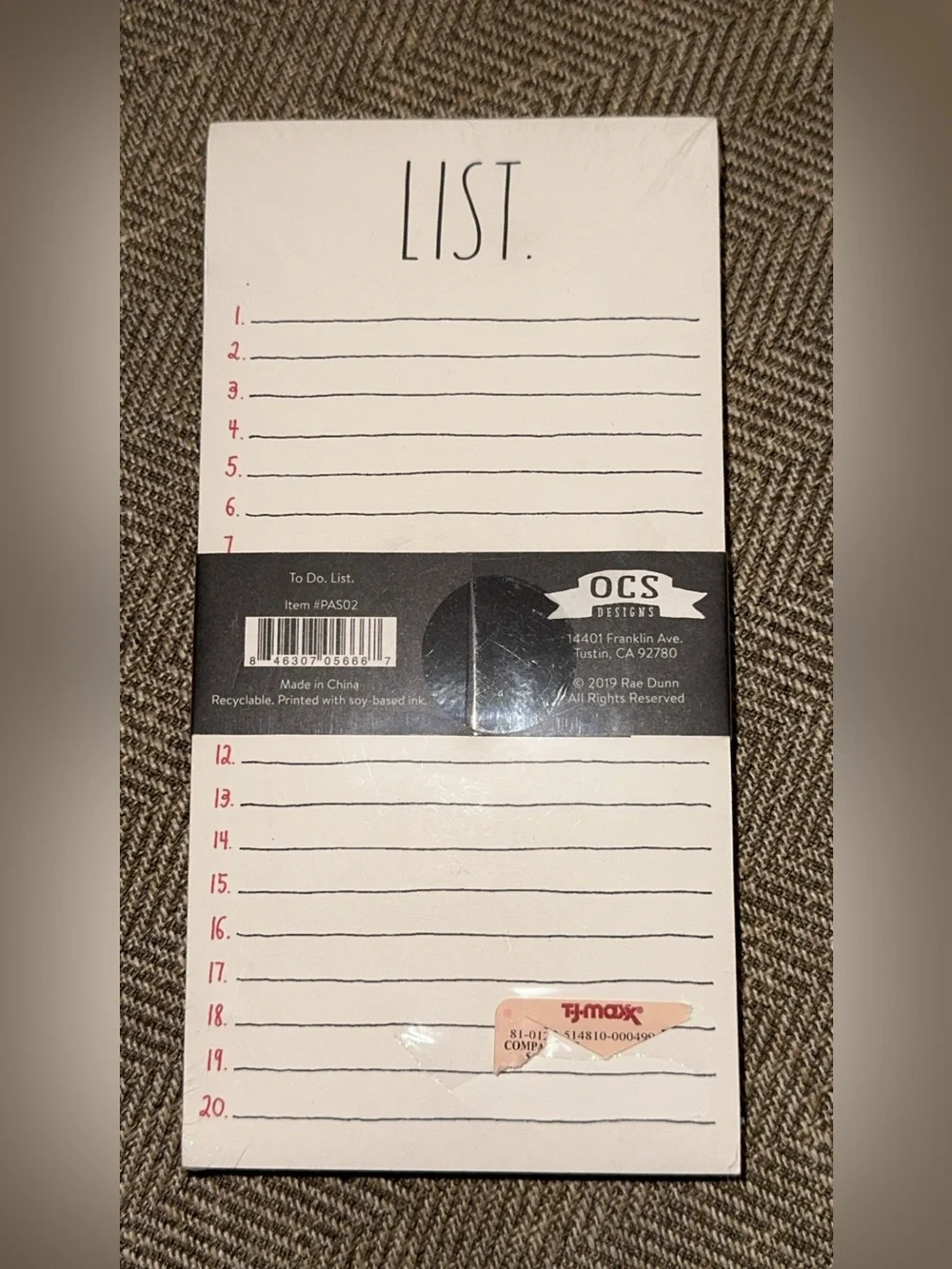 NWT RAE DUNN NOTEPAD SET OF 2 TO DO/LIST